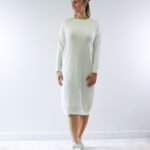 Gebreide jurk off-white
