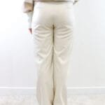 Broek leatherlook off-white