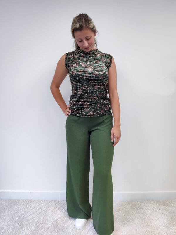 Losse broek khaki - Afbeelding 3