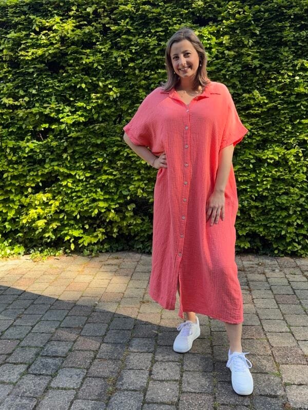 Tetra jurk koraal