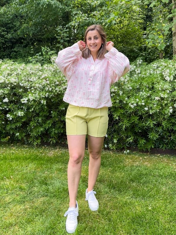Tetra blouse bloemetjes roze - Afbeelding 2