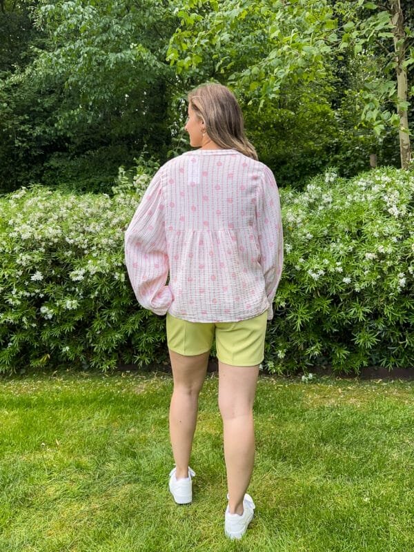Tetra blouse bloemetjes roze - Afbeelding 4