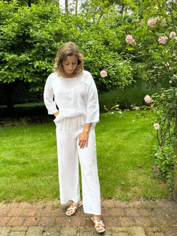 Linnen broek wit - Afbeelding 3