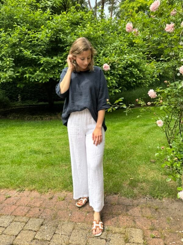 Linnen broek wit - Afbeelding 4