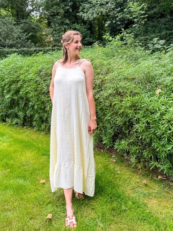 Tetra maxi-jurk geel