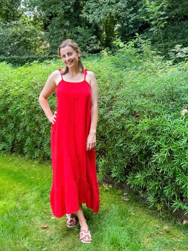 Tetra maxi-jurk rood - Afbeelding 2