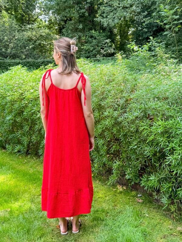 Tetra maxi-jurk rood - Afbeelding 3