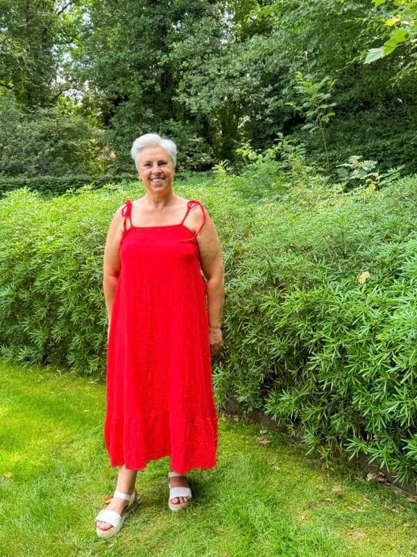 Tetra maxi-jurk rood