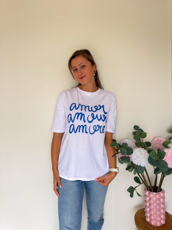 Amor T-shirt wit - Afbeelding 2