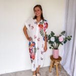 Maxi jurk met print wit