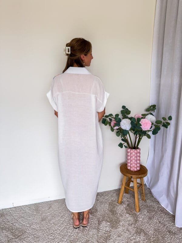 Maxi jurk met print wit - Afbeelding 3