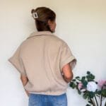 Vest met korte mouw beige