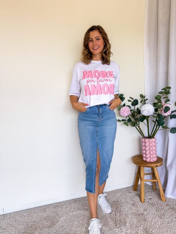 More amor por favor T-shirt wit