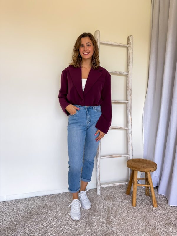 Korte blazer bordeaux
