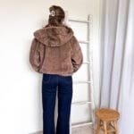 Bomber in faux fur taupe