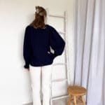 Elastische blouse donkerblauw