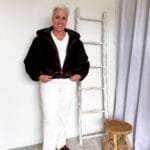 Bomber in faux fur donkerbruin