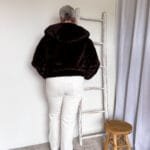 Bomber in faux fur donkerbruin