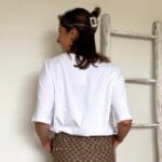 T-shirt wit met printzakje