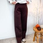 Broek chocoladebruin