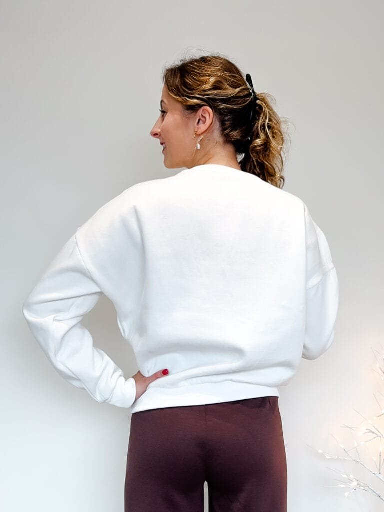 Sweater met bordeaux hartjes - Afbeelding 2