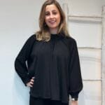 Zwarte blouse met strik